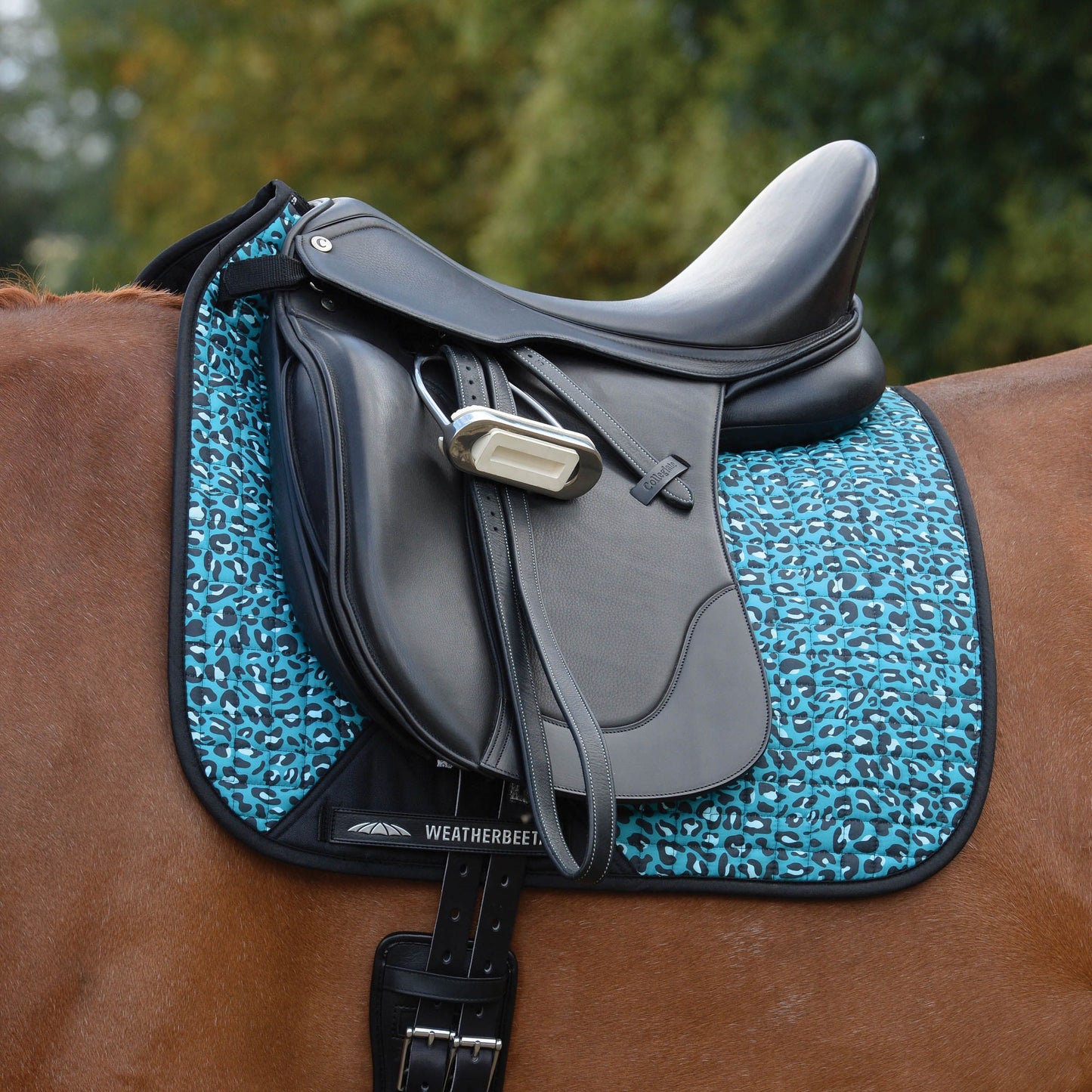 WEATHERBEETA PRIME LEOPARD DRESSAGE SADDLE PAD