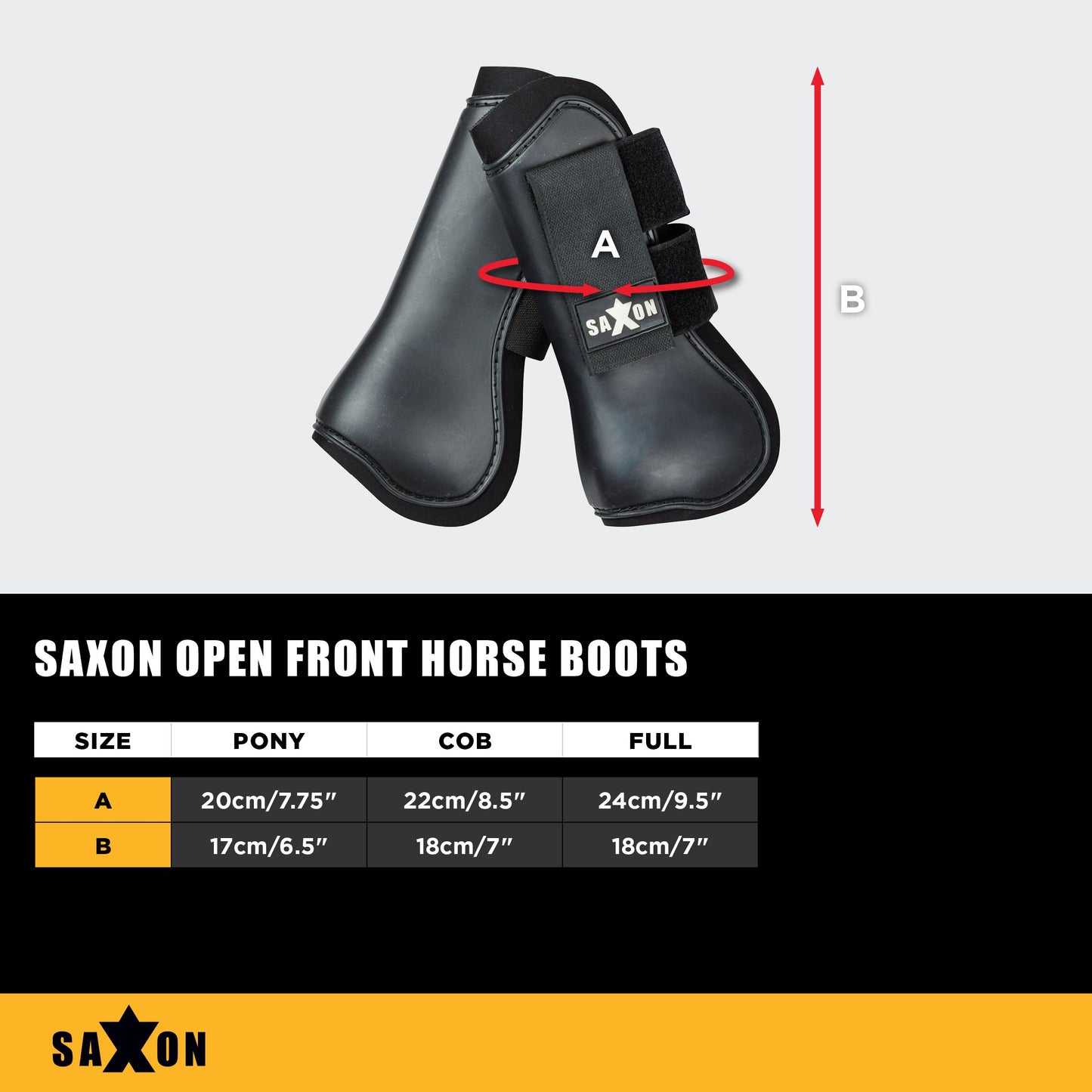 SAXON OPEN FRONT BOOTS