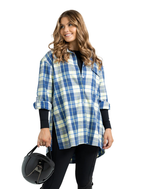 The Equipad Tartan Flannel - Cobalt