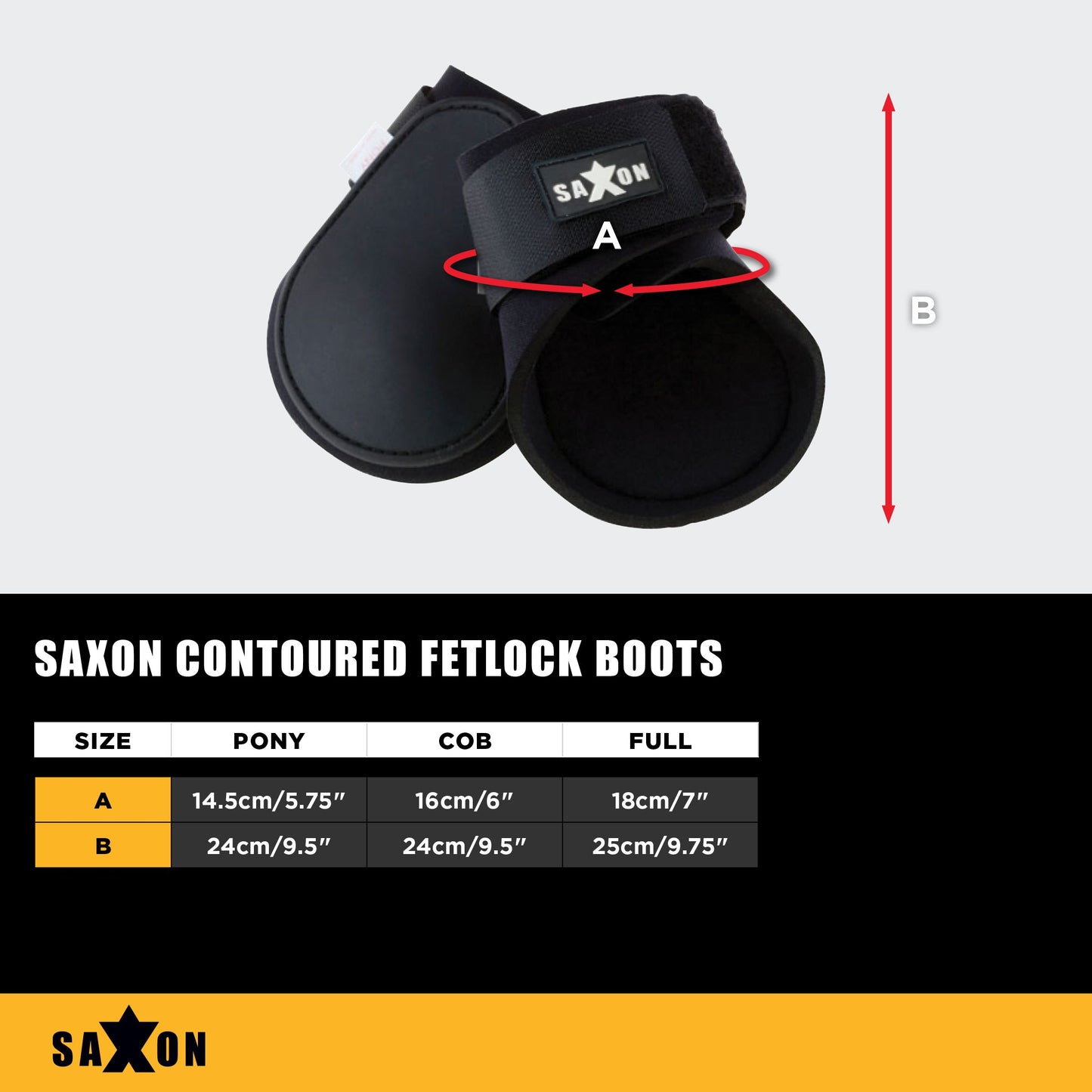 SAXON CONTOURED FETLOCK BOOTS