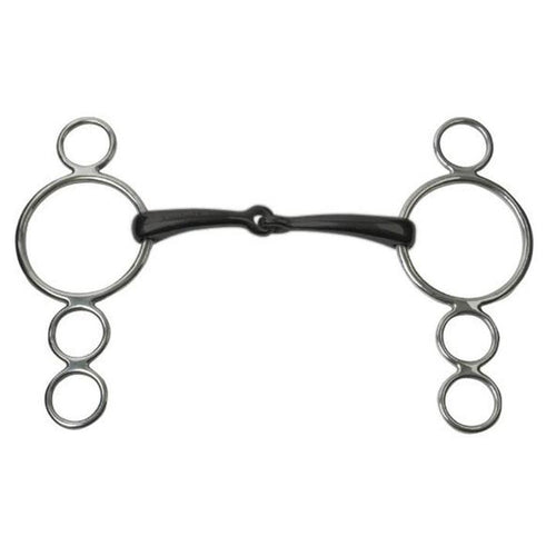 JP KORSTEEL SWEET IRON JOINTED 3 RING DUTCH GAG BIT